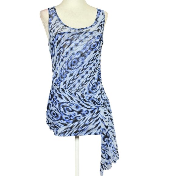 NEW Womens M I-N-C International Concepts Blue Sleeveless Tank Top Beach Summer - Picture 2 of 9